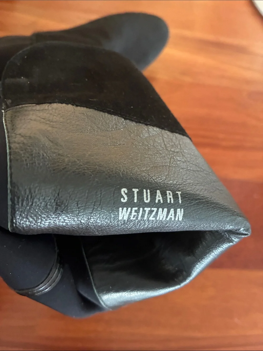 Stuart Weitzman suede black boot Size 9